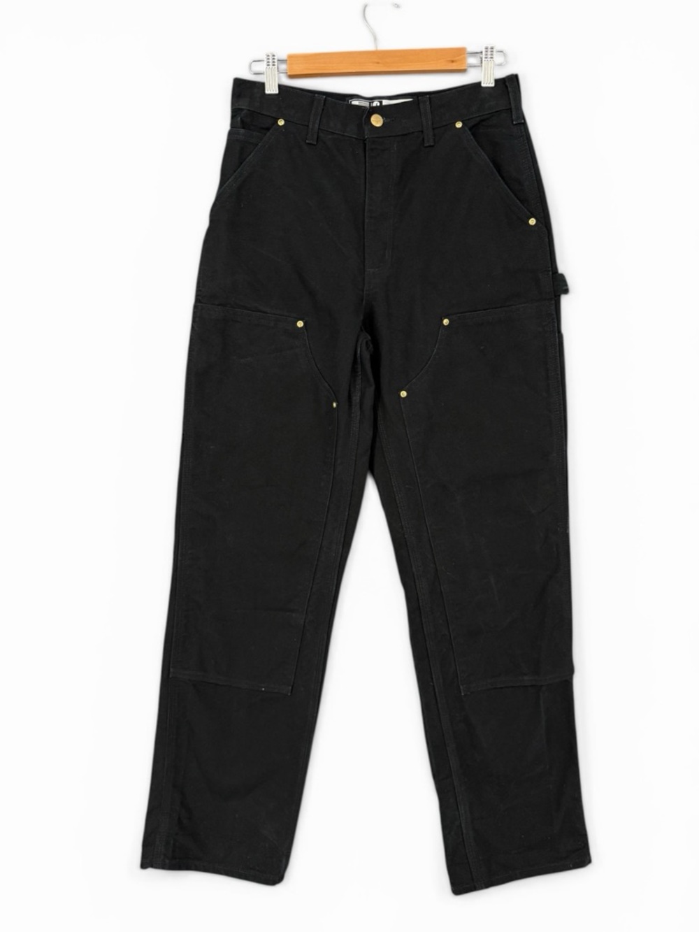 Carhartt B01 Double‑Knee Work Pants Black 30x32 Loose Original Fit